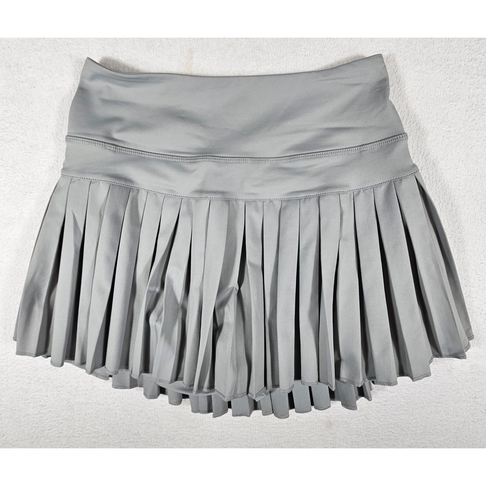 Gold Hinge Women Light Grey Pleated Tennis Skirt XS JK22011 Skort